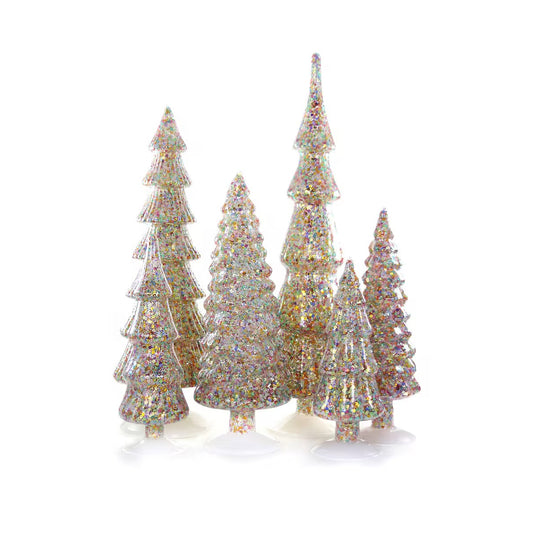 CFC Confetti Trees - White - Set /6 15"