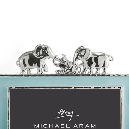 Elephant - Blue Enamel Frame - 4x6
