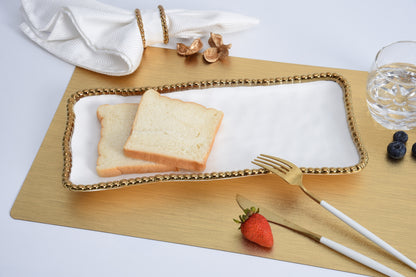 PPB Golden Salerno - Medium Rectangle Tray (2423WG)