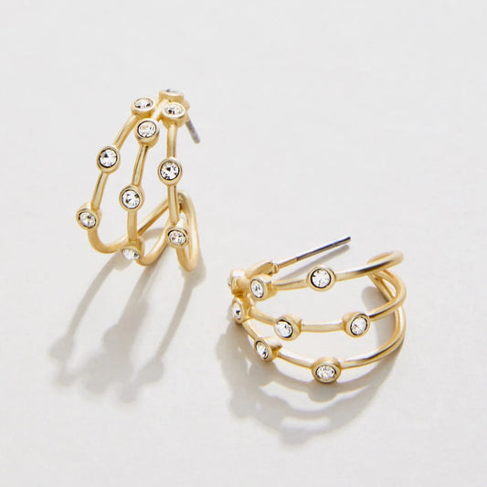 SPT E Barratt Hoop Earrings Crystal