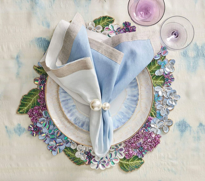 KSB Pearl Napkin Ring - Ivory & Gold
