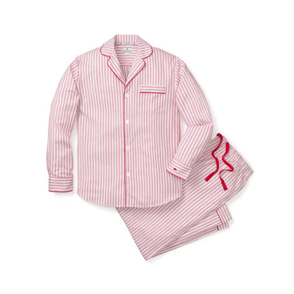 Men's Pima Pajama Set - Antique Red Ticking