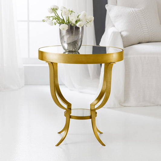 MHF Gueridon Table - Gold Leaf 22w x 22d x 24h