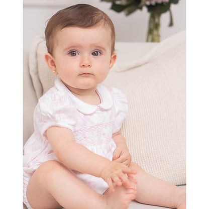 Lone Star Toile - Smocked Bubble - Pink