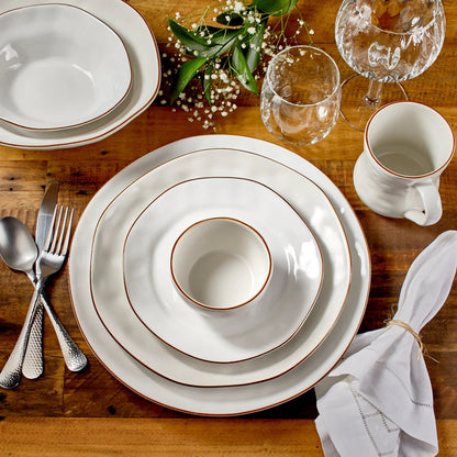 Cantaria - White - Pasta/Rim Soup Bowl 10"