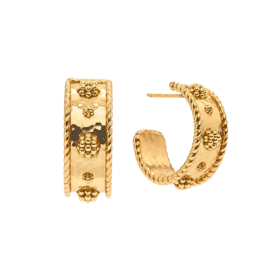 Berry - Classic Small Hoop Earrings - Gold