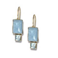 DMD E Aquamarine & Blue Topaz Earrings