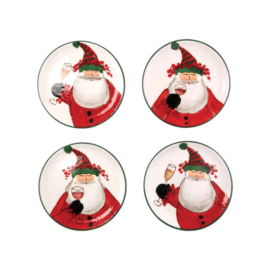 VTR Old St. Nick - Cocktail Plates 6.75" - Set/4