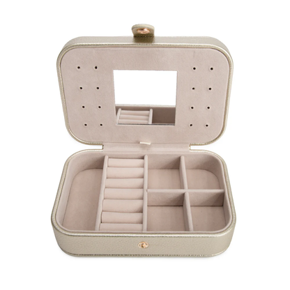 Leah Quilted Travel Jewelry Organizer - Gold