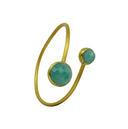 BCJ B - Tulia Open Cuff with Round Stones (JP42) -