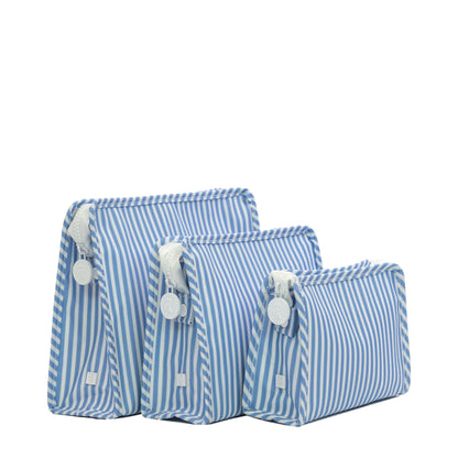 Roadie - Small Zip Pouch - Pimlico Stripe - Chambray
