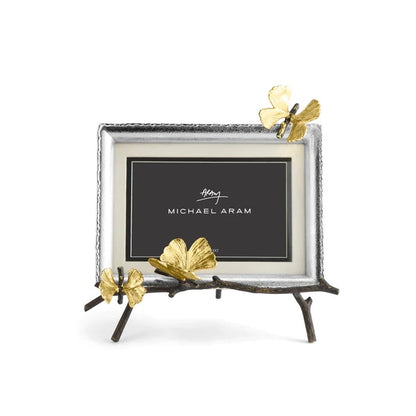 Butterfly Ginkgo - Silver Easel Frame - 5x7