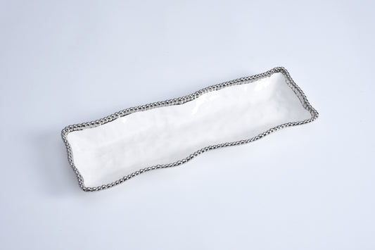 PPB Silver Salerno - Narrow Rectangle Serving Piece (2109W)