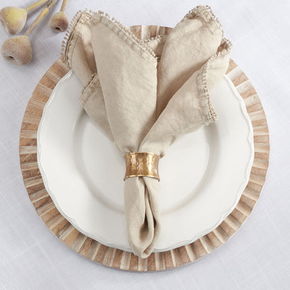 Hammered Napkin Ring - Dark Gold
