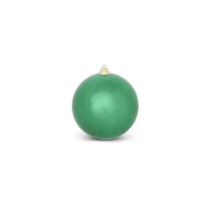Dark Green Shiny Shatterproof Round Ornament - 5.5"