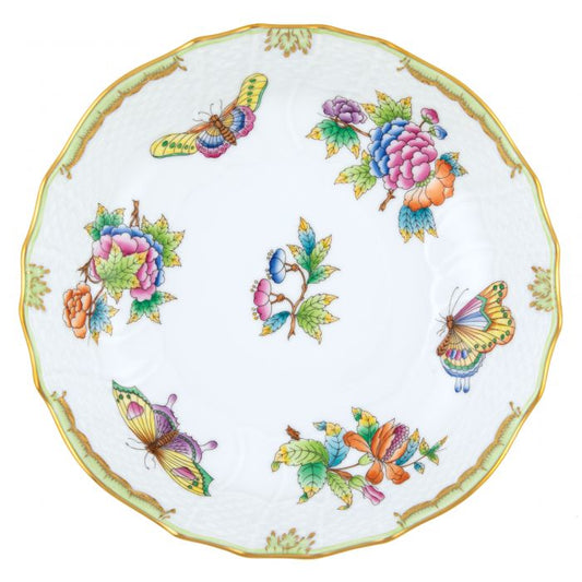 Queen Victoria - Green - Scalloped Dinner Bowl 8"