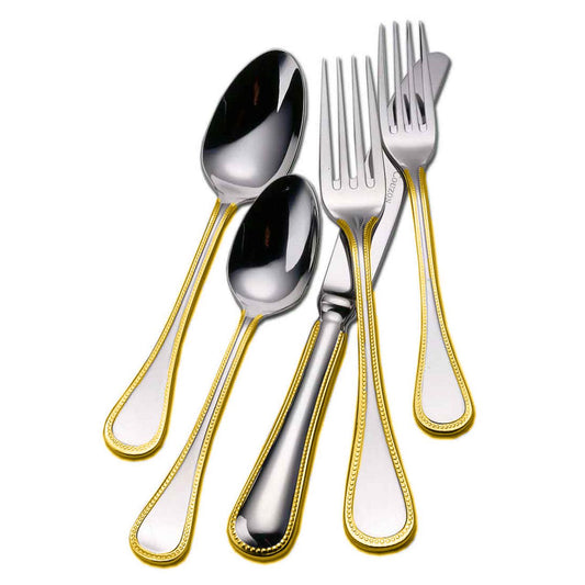 Le Perle Gold - Five Piece Flatware Setting