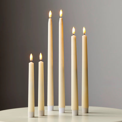 Moving Flame - Taper - Ivory - 12.5" - Set of 2