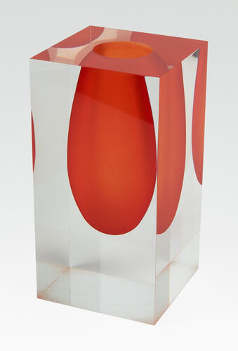 TZD Acrylic Vase - Orange - 5"