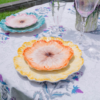 Elisabetta - Dessert Plate - Orange Flower 7.75"