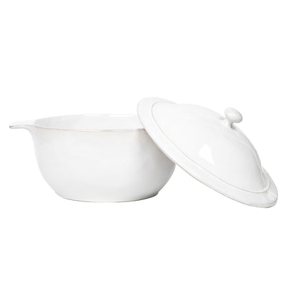Puro - Whitewash - Lidded Casserole 12"