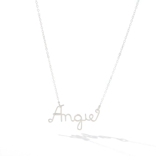 Name Necklace - Sterling Silver Wire