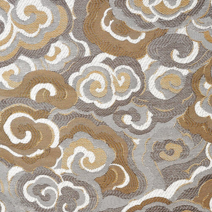 Lucky Clouds Pillow in Gold & Silver - 22x22