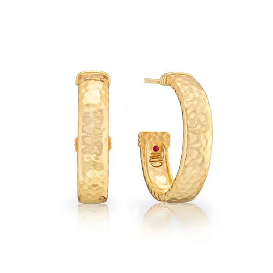 Cleopatra - Classic Medium Hoop Earrings - Gold