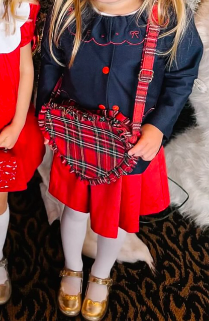 Heart Purse - Red Plaid