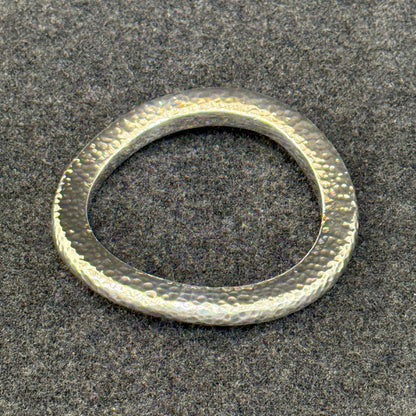 Wavy Hammered Sterling Silver Bangle (Retired)