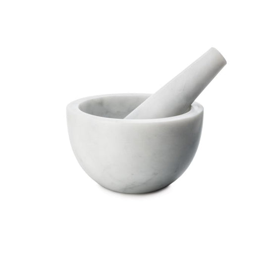 SMP White Marble Mortar & Pestle