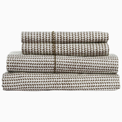 Cinde Coffee Organic Sheet & Pillowcase Set - Full/Queen