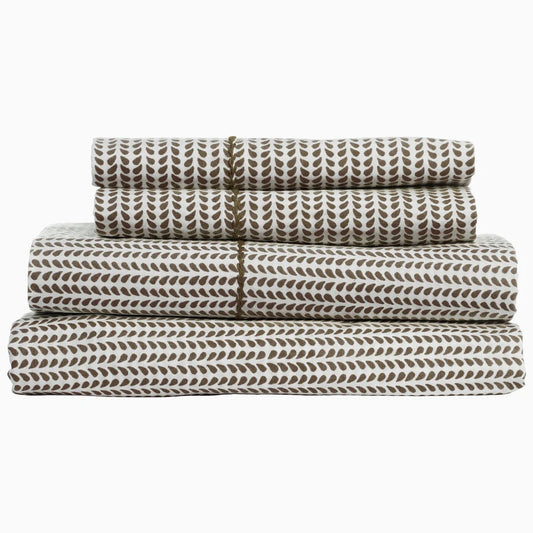 Cinde Coffee Organic Sheet & Pillowcase Set - Full/Queen