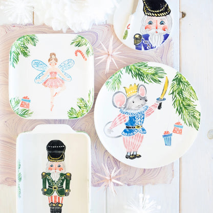 VTR Nutcracker- Mouse King - Round Platter 14.25"