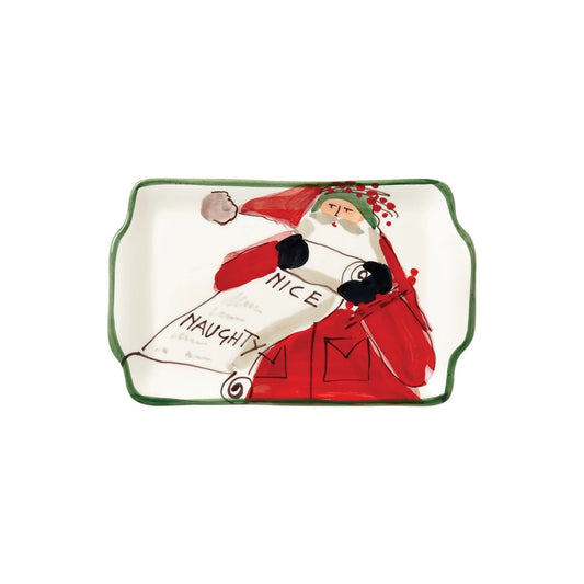 VTR Old St. Nick - Naughty or Nice Rectangle Plate 7.5"