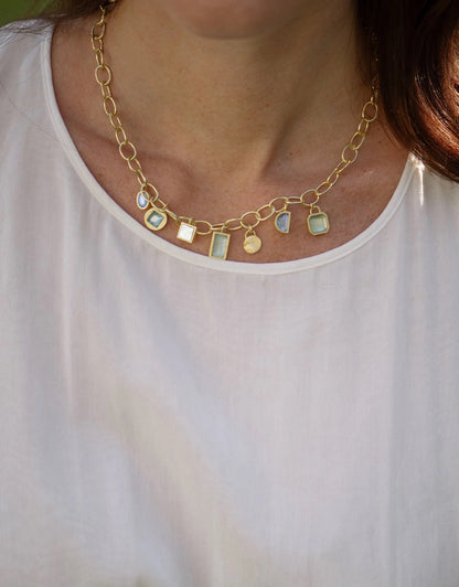 Keliah Necklace 16" - Blues & Greens