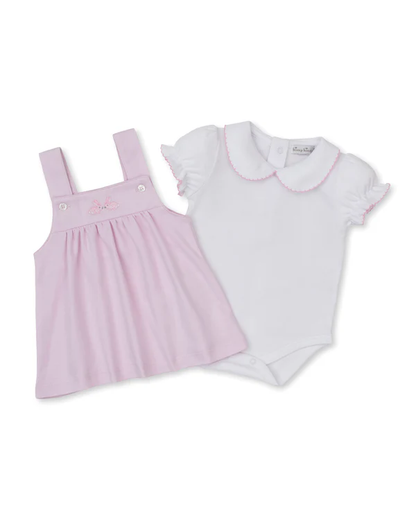Springtime Bunny Fun - Jumper Set - Pink & White