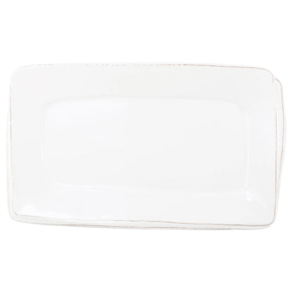 Lastra - White - Melamine Rectangle Platter