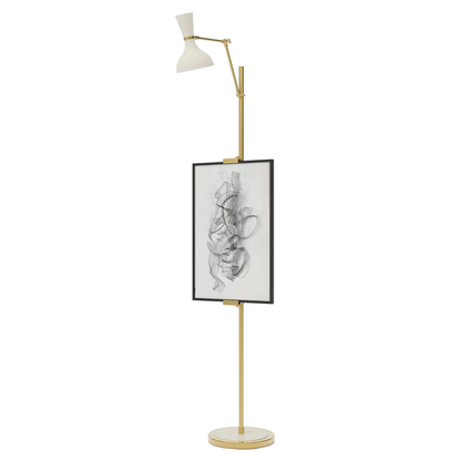 Clare Floor Easel - Modern Brass & Lily