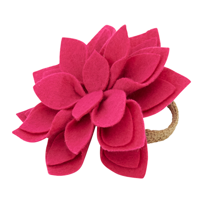 SRO Felt Flower Napkin Ring - Fuchsia