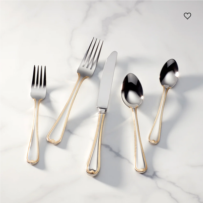 Vintage Jewel Gold - Five Piece Flatware Setting