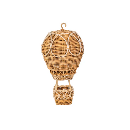 Provence Rattan - Whitewash - Hot Air Balloon - Small 14"
