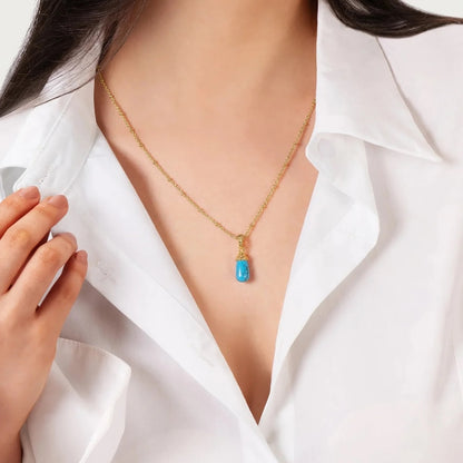 Milos - Stone Drop Charm - Turquoise