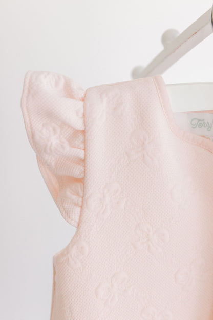 Pink Sleep Sack with Jacquard Bows