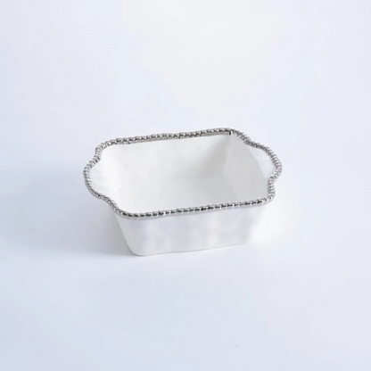 PPB Silver Salerno - Square Baking Dish (2657W)