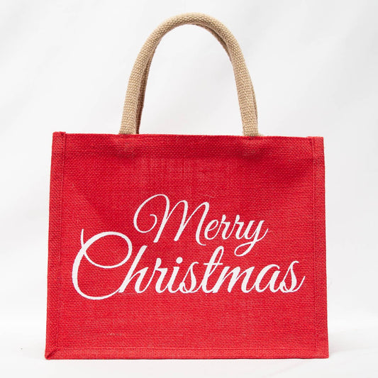TRS Classic Merry Christmas Gift Tote - RD/WH