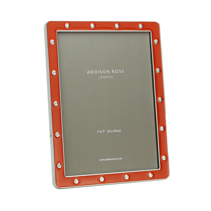 Locket Frame in Silver & Orange - 5x7