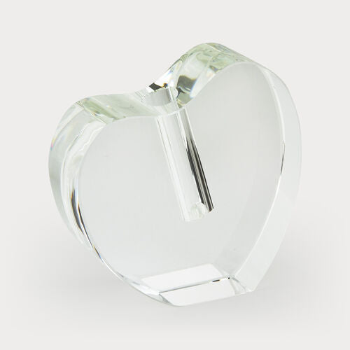 TZD Crystal Glass Heart Vase Clear - Large