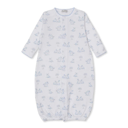 Springtime Bunny Fun - Convertible Gown - Lt Blue - NB