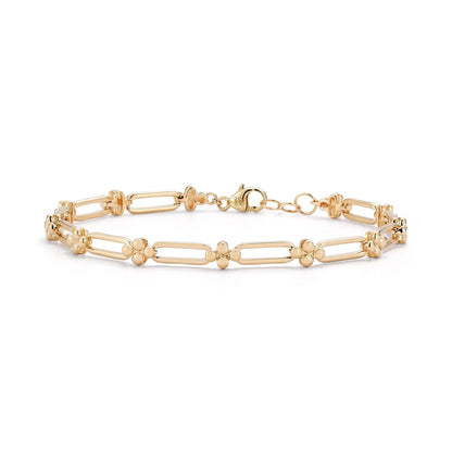 DRD B - Poppy Rae Pebbled Link Bracelet, 14KYG